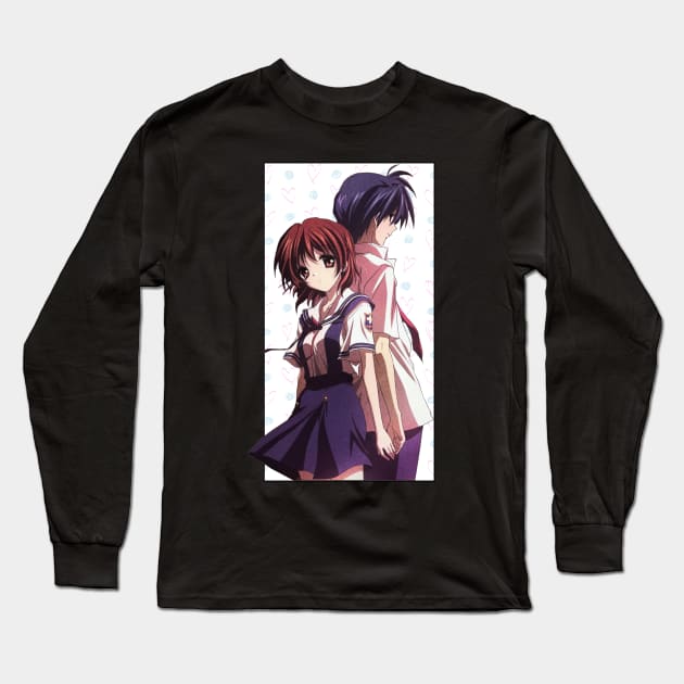 Clannad - Tomoya Okazaki · Nagisa Furukawa Long Sleeve T-Shirt by SirTeealot